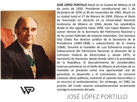 José López Portillo Mexico Presidentesdemexico Gobernantes