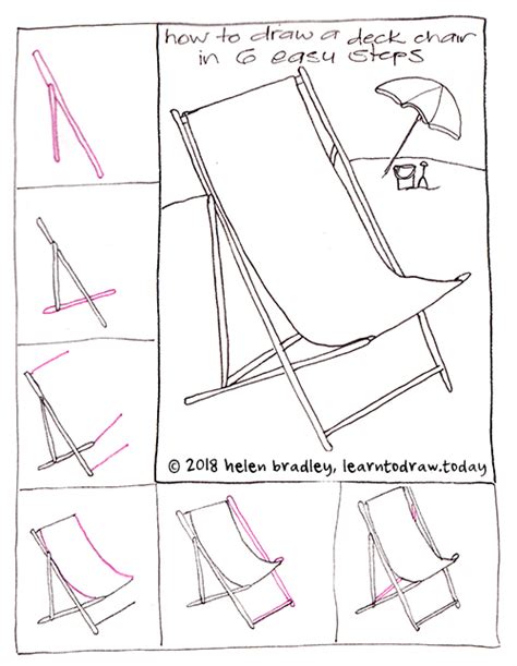 How To Draw A Beach Chair In Six Steps Learn To Draw