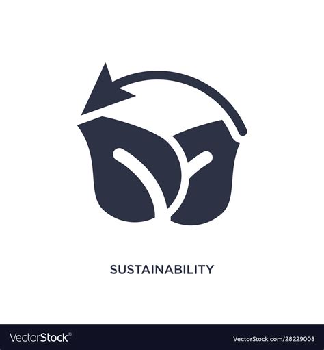 Sustainability Icon On White Background Simple Vector Image