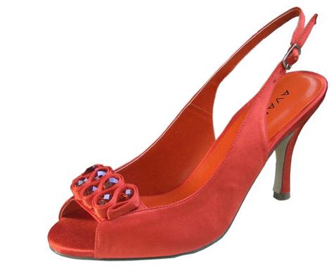 Mango Orange Satin Ladies Shoes By Menbur