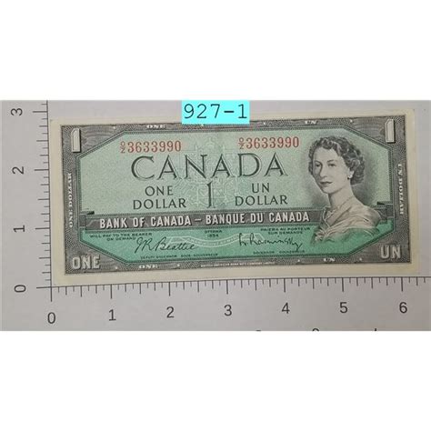 1954 Canadain One Dollar Bill Schmalz Auctions
