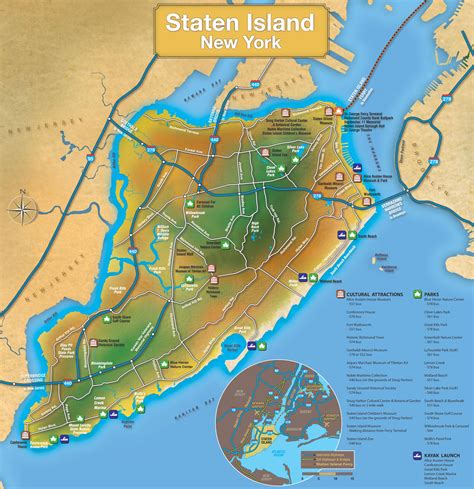 Staten Island tourist map - Ontheworldmap.com