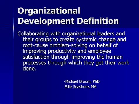 Ppt The Role Of Organizational Development In An Eap Setting