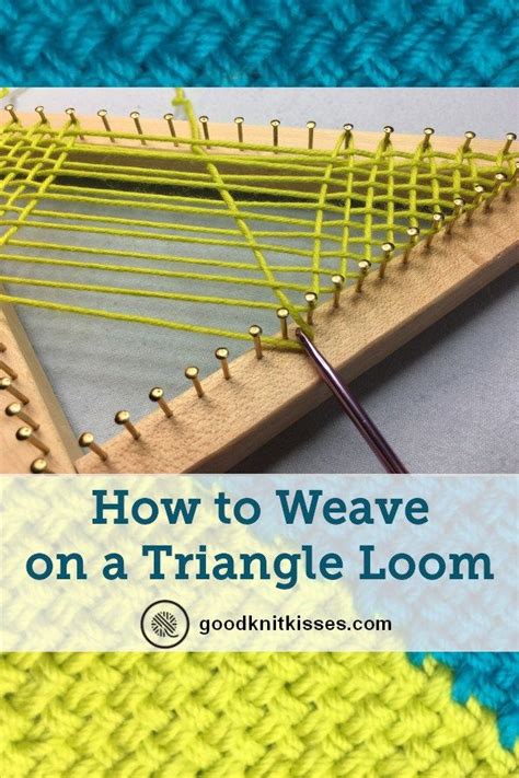 How To Weave On A Triangle Loom Weaving Loom Diy Weaving Loom