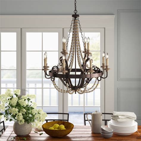 At the high end, whether antique or reproduction, these beaded beauties. Birch Lane™ Heritage Diann 12 - Light Candle Style Empire ...