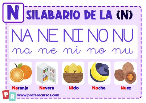 Silabario Letra N