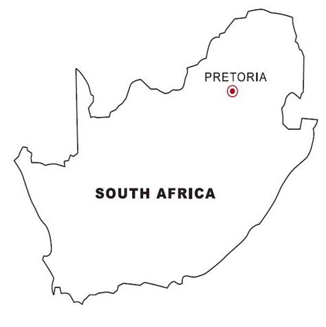 South Africa Map Coloring Page Coloring Pages