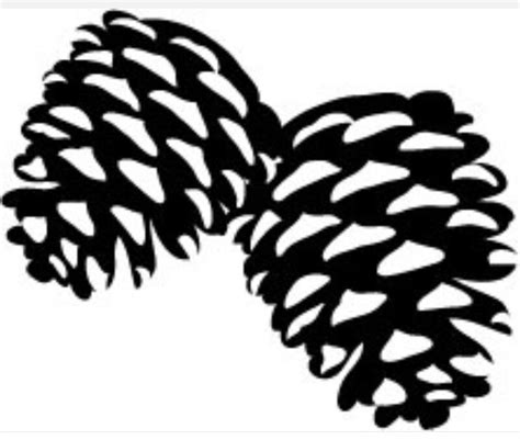 Pine Cone Clip Art Black And White