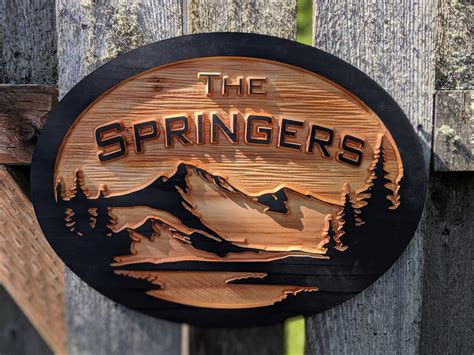 Custom Personalized Carved Name Outdoor Wood Sign Etsy Carved Wood Signs Custom Carved
