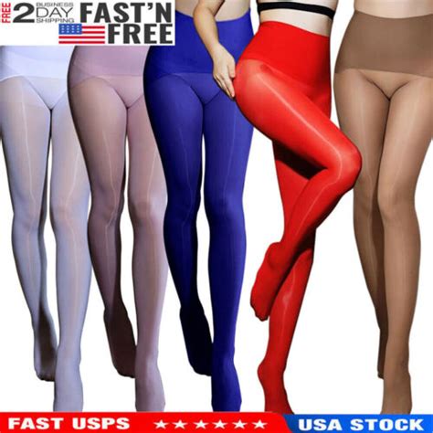 8d seamless women oil shiny glossy pantyhose sheer stocking tights plus size ebay