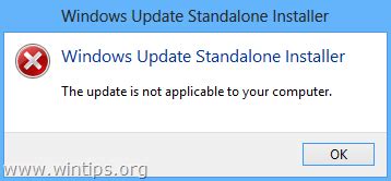 Something that is applicable to a particular situation is relevant to it or can be. How to fix: "Update is not applicable to your computer ...