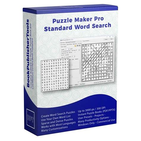 Puzzle Maker Pro Standard Word Search Bookpublishertools