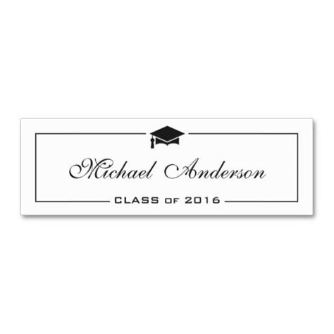 Printable Graduation Name Card Template Printable World Holiday