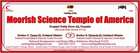Uniting Of The Moorish Science Temple Of America Home