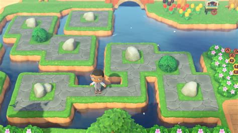 Rock gardens are everywhere online as animal crossing: My take on the rock garden : AnimalCrossing in 2020 | Rock ...