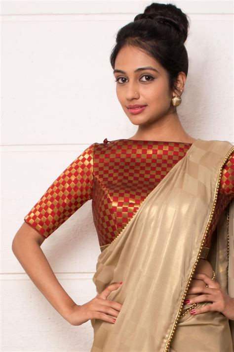 Boat neck blouses brings you a unique look and makes you stand apart from other women and especially looks. season for checks | Saree blouse designs, Saree designs ...