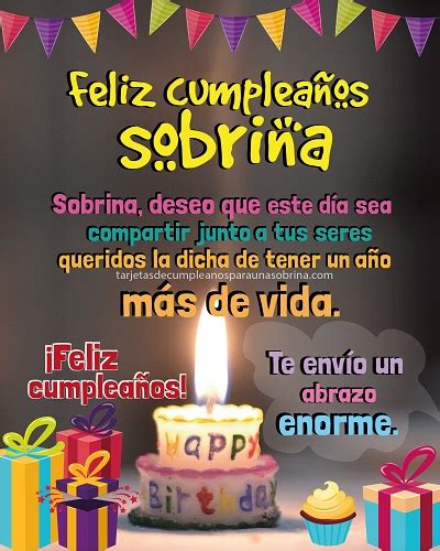 Tiernas Imágenes con Mensaje de cumpleaños para mi sobrina