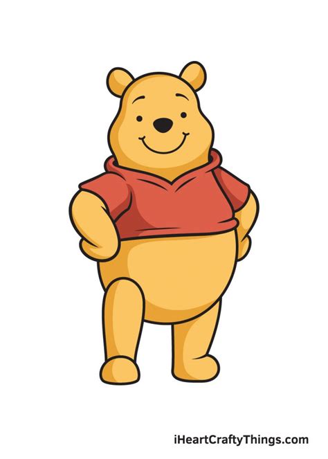 Hướng dẫn cách vẽ gấu pooh đơn giản với bước cơ bản