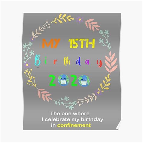 15th Birthday Poster By Rachidhaz Redbubble