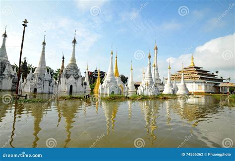 Floating Pagoda At Inle Village In Shan Myanmar Stock Photo Image Of