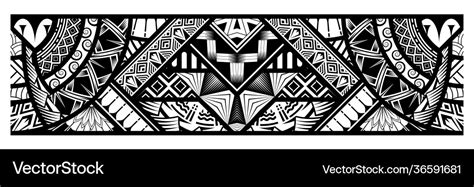 Abstract Tribal Art Tattoo Border Royalty Free Vector Image