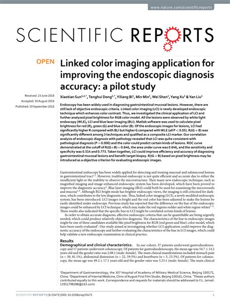 Pdf Linked Color Imaging Application For Improving The Endoscopic
