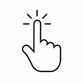 Clicking finger icon. Hand click icon symbol. Hand Pointer icon vector ...