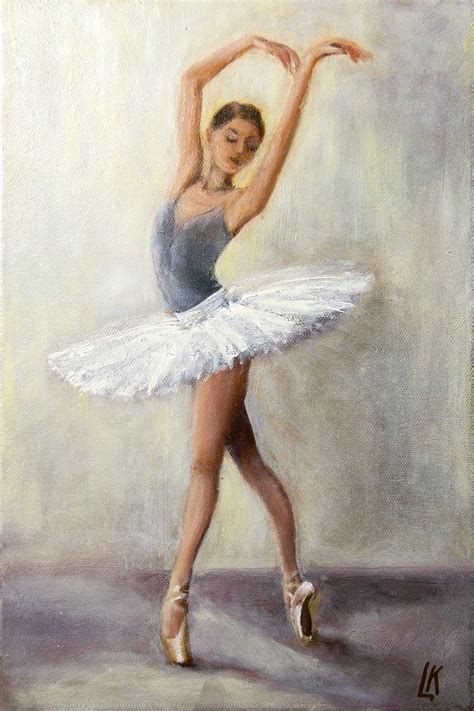 Dancing Ballerina Oil Painting On Canvas Realistic Ballerina Etsy