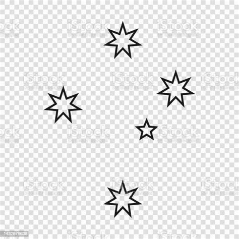 Southern Cross Thin Line Emblem Of Australia Stock Illustration