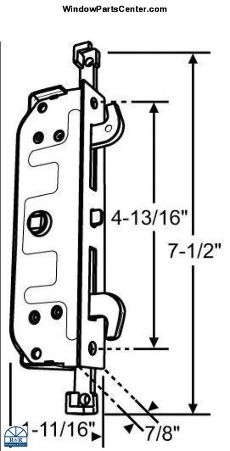 Two Point Mortise Lock Milgard Classic Series For Sliding Patio Door P