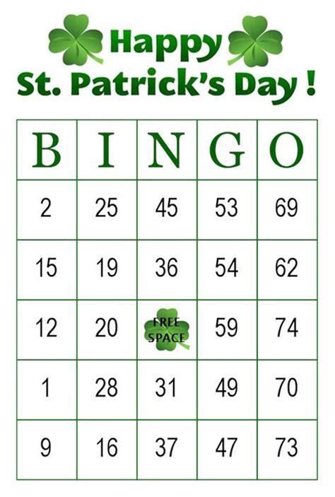 Items Similar To St Patricks Day Bingo Party Game 100 Cards 4 Per