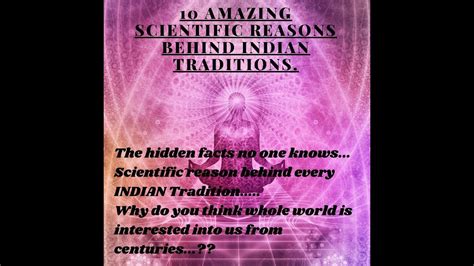 10 Amazing Scientific Reasons Behind Indian Traditionhindu Mythology Youtube