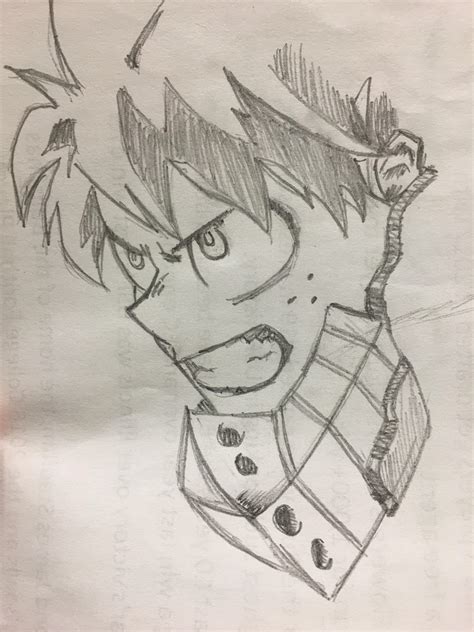 Drawing Anime Characters Deku