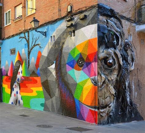 Streetart - Okudart & Bordalo II @ Madrid, Spain - Barbara Picci