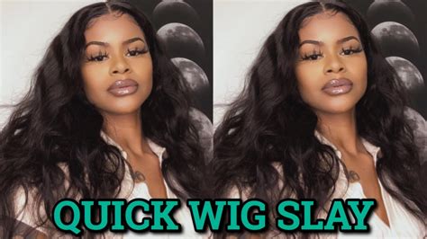 affordable body wave lace wig no bleaching glue or pre plucking quick and easy slay ft