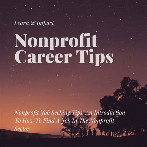 Nonprofit Job Seeking How To Find A Job In The Nonprofit Sector