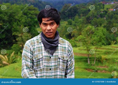 Young Indonesian Man Posing Outside Stock Photo Image Of Happy