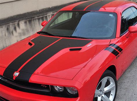 2008 2014 Dodge Challenger Sxt Rt Srt8 T Hood Racing Stripes Graphics Decals Money