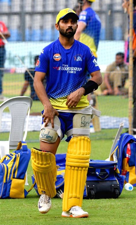 Mumbai Csks Ajinkya Rahane During A Practice Session