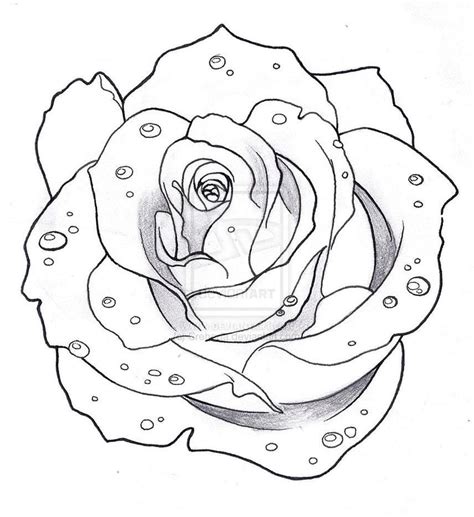 Cute Rose Rose Outline Drawing Rose Outline Tattoo Rose Outline
