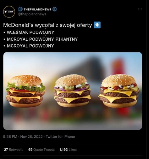 Mcdonalds W Polsce Właśnie Wycofał Kilka Rzeczy Niektórzy Będą Mocno