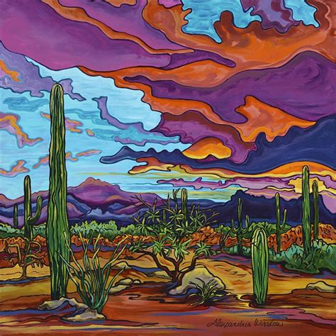 Desert Color Burst By Alexandria Winslow Desert Landscape Painting