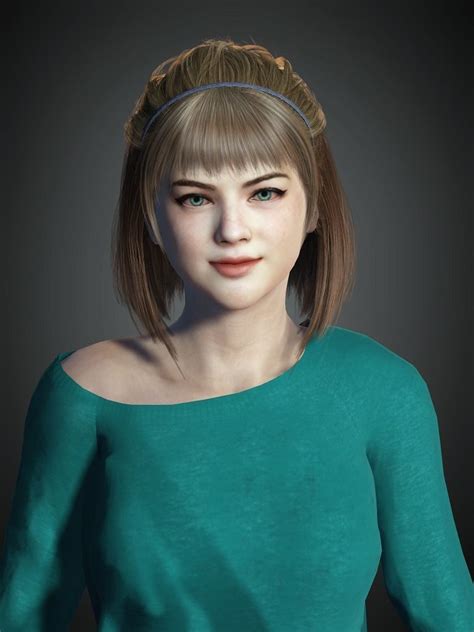 3d Model Aaa Realistic Female Character 08 Vr Ar Low Poly Rigged Cgtrader
