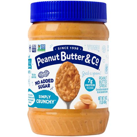 Peanut Butter And Co Simply Crunchy Peanut Butter Spread 16 Oz Jar