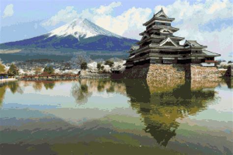 Matsumoto With Mt Fuji Castles Japanese Historic Reflected
