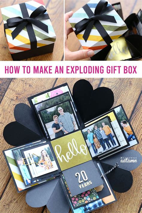 Supplies needed to make your own diy gift card box: How to make an Explosion Box {cheap, unique DIY gift idea ...
