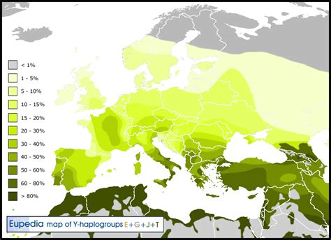 This haplogroup and its subclades contain more than 90% of the world's extant male population, including almost everyone outside of africa. Distribution maps of Y-chromosomal haplogroups in Europe ...
