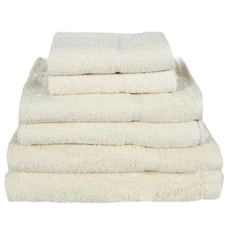 Affordable luxury terry towel collection made with premium 100% long staple. 450GSM Cream Hand Towels - Homesware