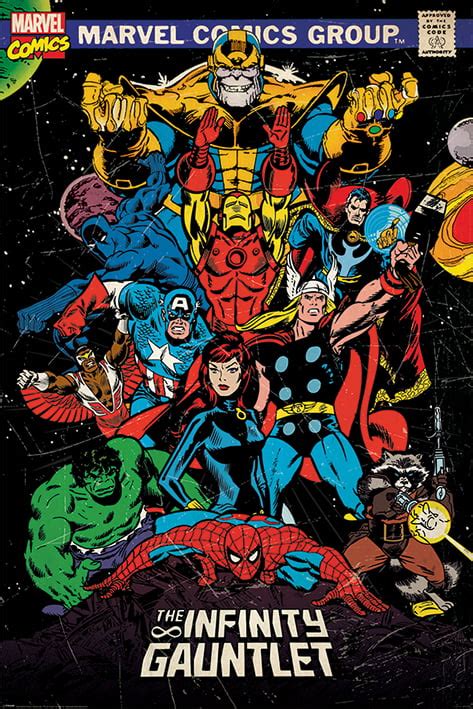 The Avengers Marvel Comics Poster Print Comic Cover The Infinity