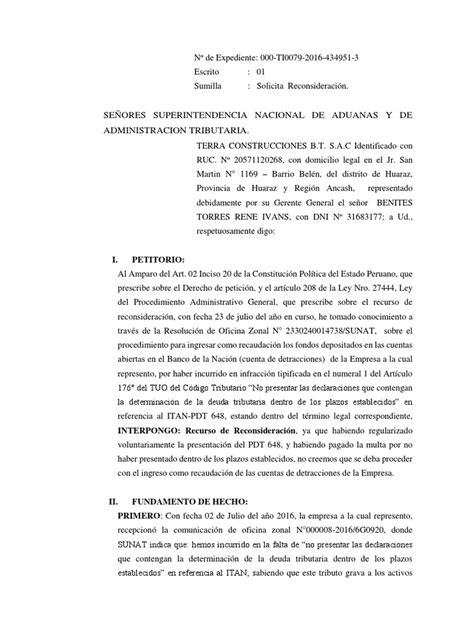 Recurso De Reconsideracion Política Gobierno Prueba Gratuita De